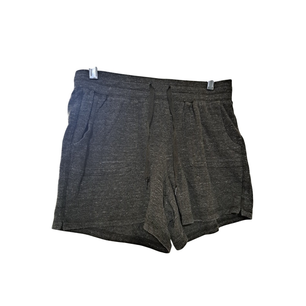 Athletic Works Womens XS 0-2 Charcoal Gray Heathered Knit Drawstring Shorts